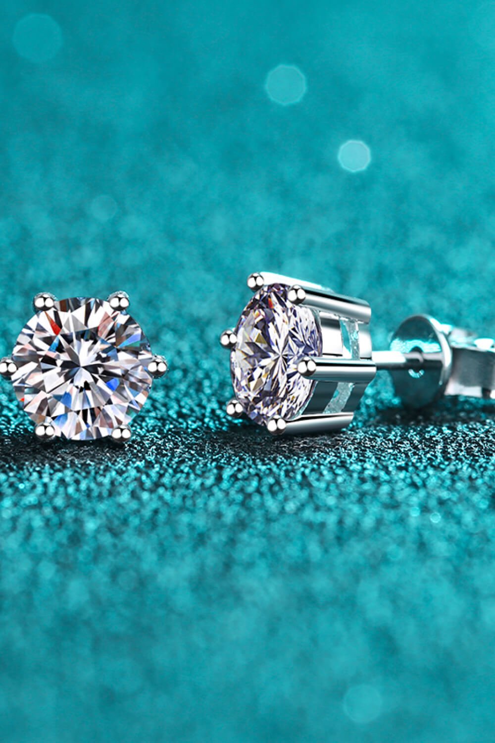 Adored Moissanite Stud Earrings - Nikki &amp; Co. Boutique