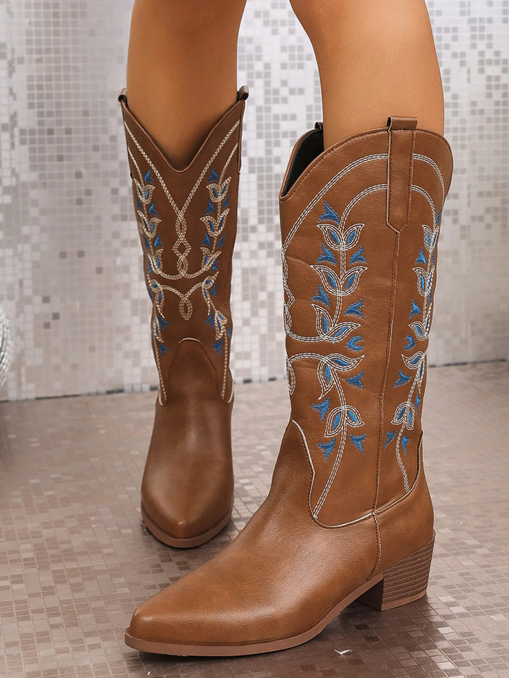 Point Toe Block Heels Boots | Nikki &amp; Co. Boutique