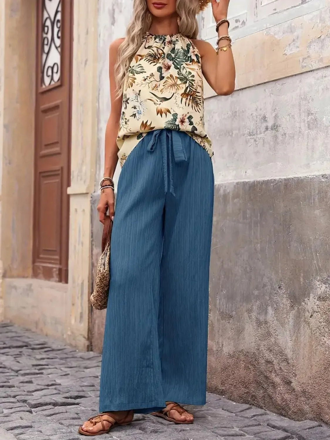 Printed Tank Tops and Wide Leg Pants Sets | Nikki &amp; Co. Boutique
