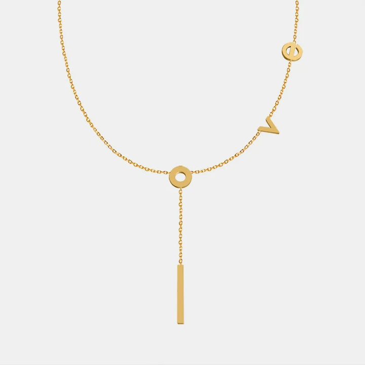 Titanium STeesl Letter Necklace - Nikki &amp; Co. Boutique