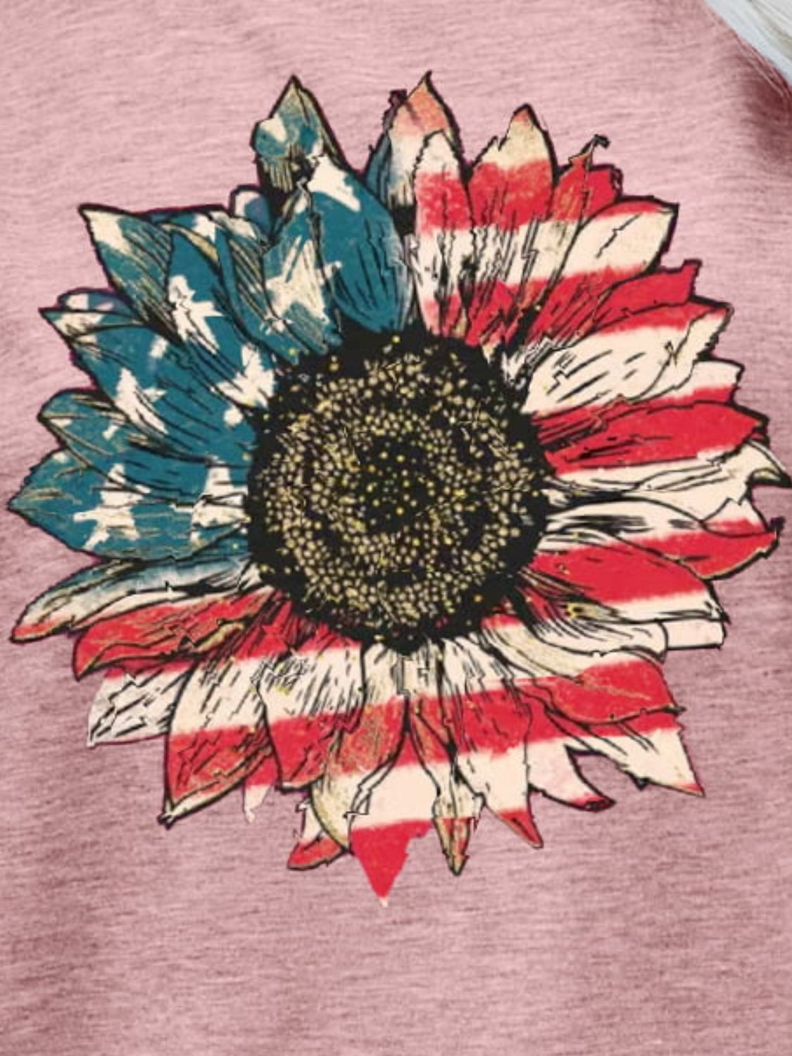 US Flag Flower Graphic Tee - Nikki and Co Boutique