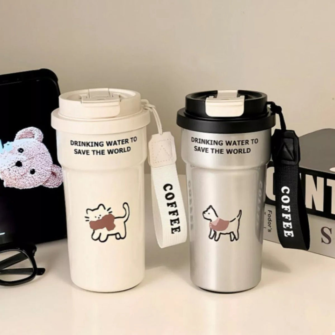 Cute Cat Stainless STeesl Tumbler with Straw | Nikki &amp; Co. Boutique
