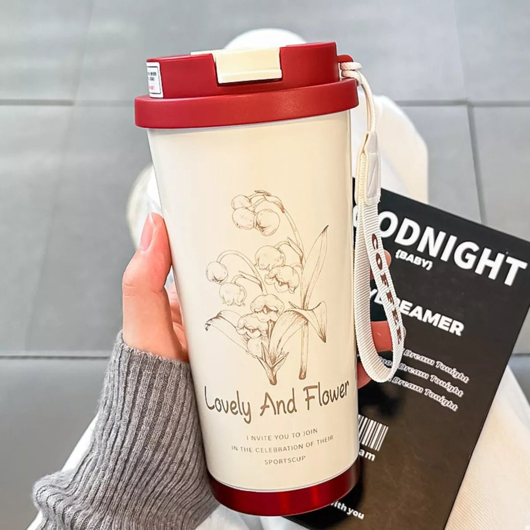 Lovely and Flower Aesthetic Tumbler with Straw | Nikki &amp; Co. Boutique