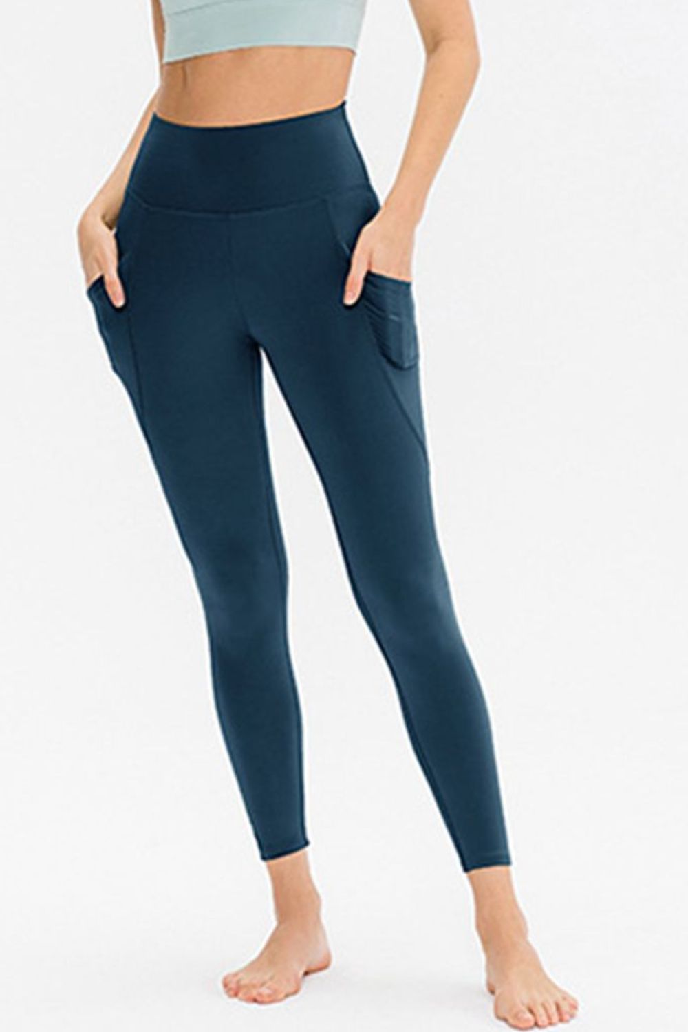 Slim Fit Long Active Leggings with Pockets | Nikki & Co. Boutique