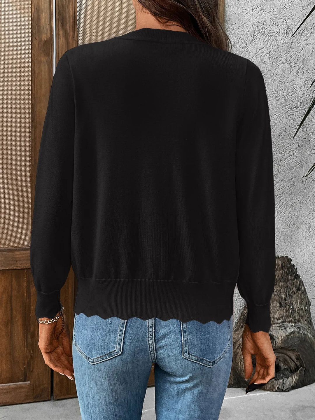 Ribbed Edge Button - Up Knit Cardigan - Nikki &amp; Co. Boutique