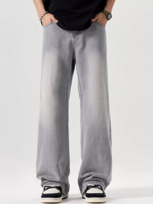 Men's Vintage Wash Wide Leg Jeans - Nikki and Co Boutique