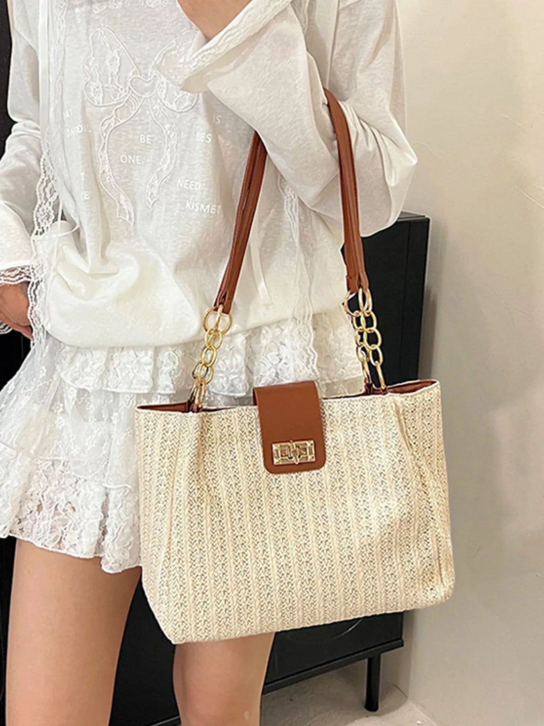 Woven Straw Shoulder Bag - Nikki &amp; Co. Boutique