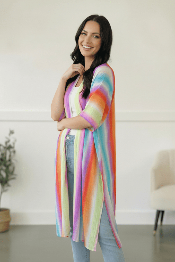 Caught in Technicolor Open Kimono | Nikki &amp; Co. Boutique
