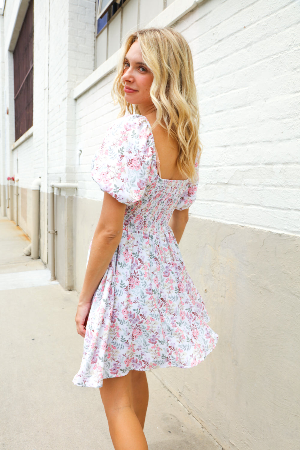 Lock Eyes Cream Floral Print Sweetheart Neck Fit &amp; Flare Dress | Nikki &amp; Co. Boutique