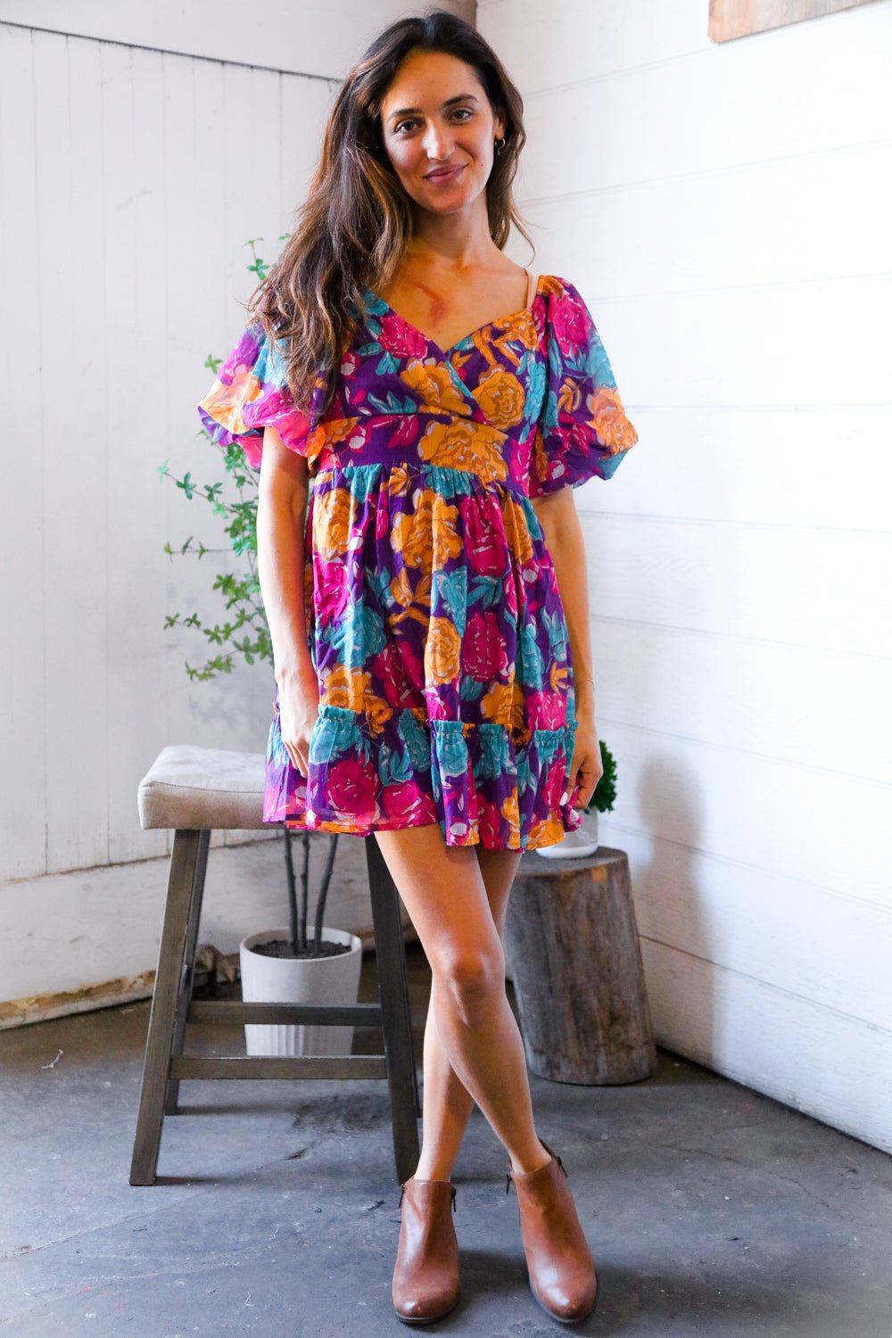 Rosewood Romance Banded Surplice Dress | Nikki &amp; Co. Boutique