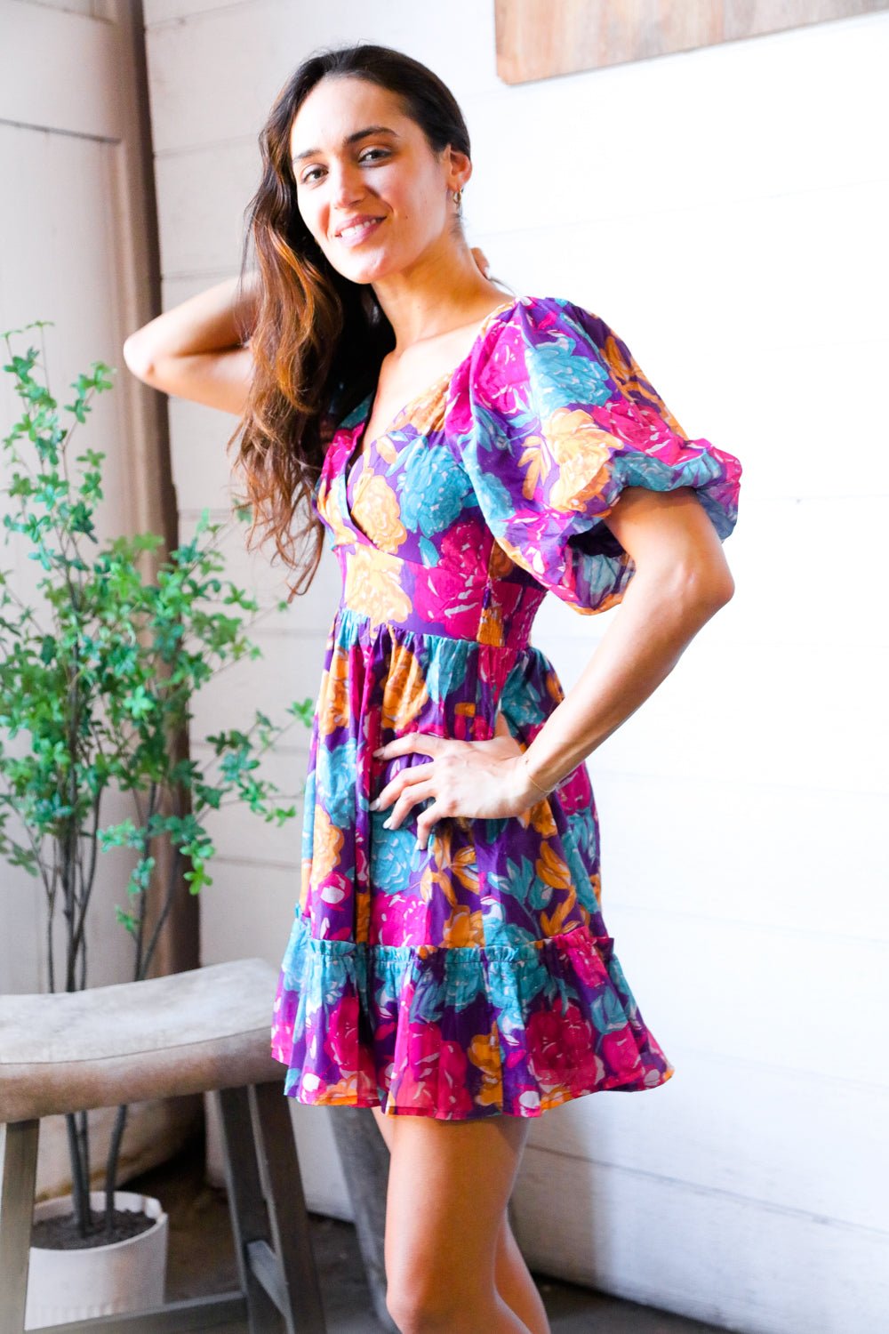 Rosewood Romance Banded Surplice Dress - Nikki and Co Boutique