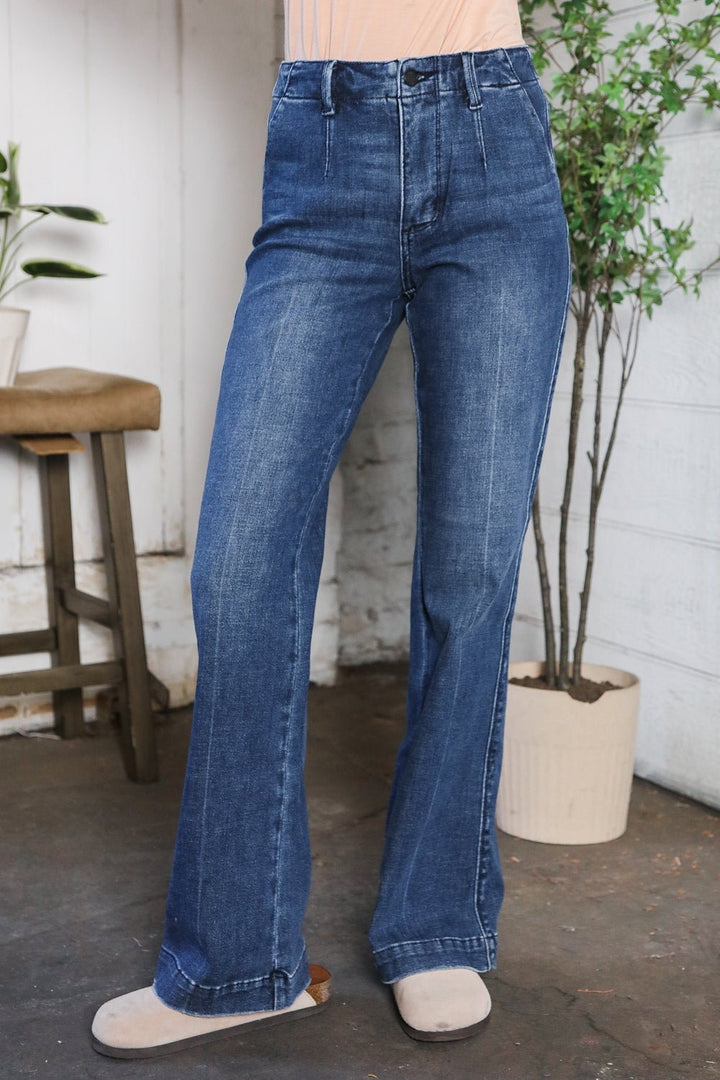 Trouser Bootcut Stretch Denim Jeans - Nikki &amp; Co. Boutique