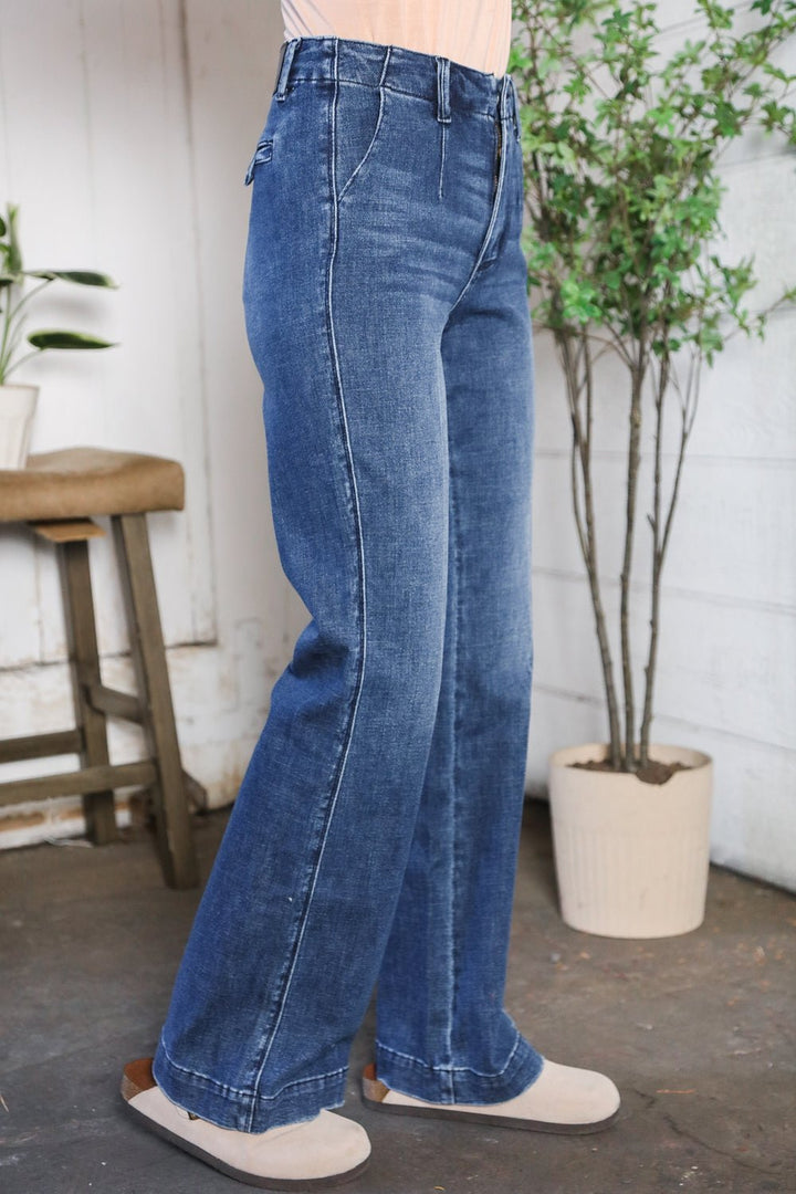 Trouser Bootcut Stretch Denim Jeans - Nikki &amp; Co. Boutique