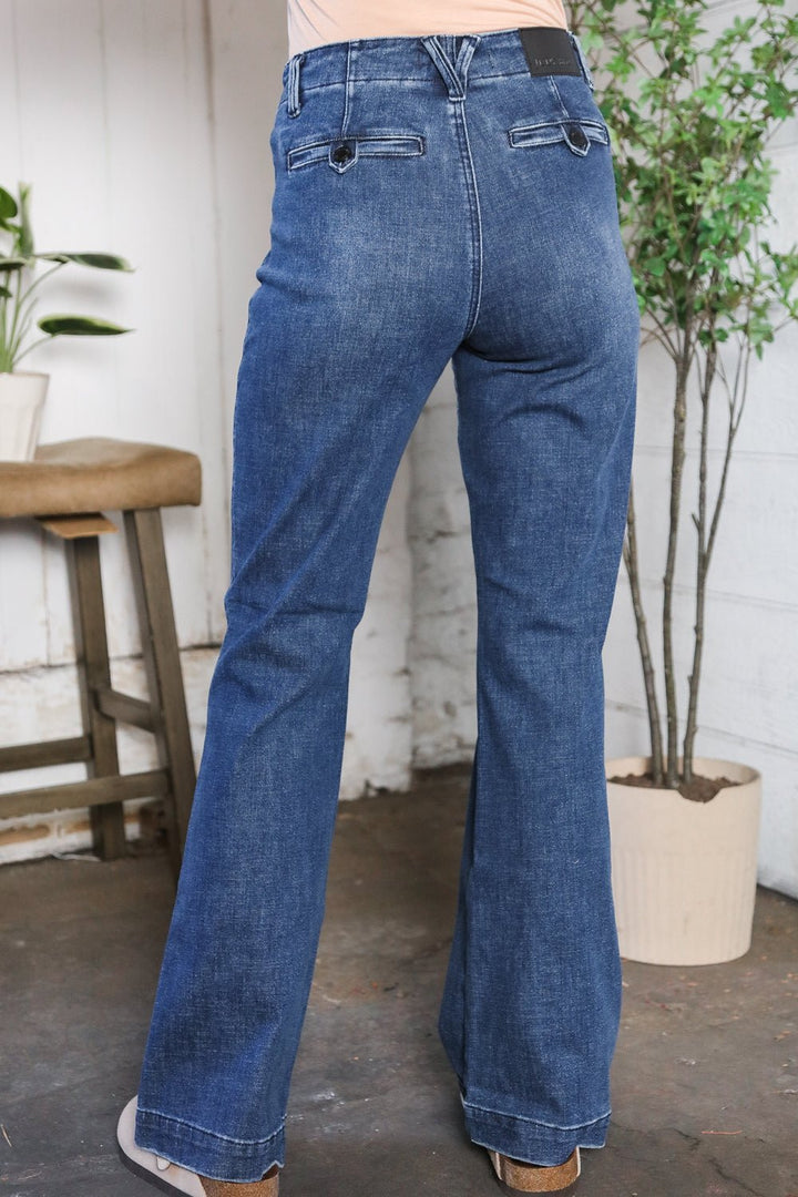 Trouser Bootcut Stretch Denim Jeans - Nikki &amp; Co. Boutique