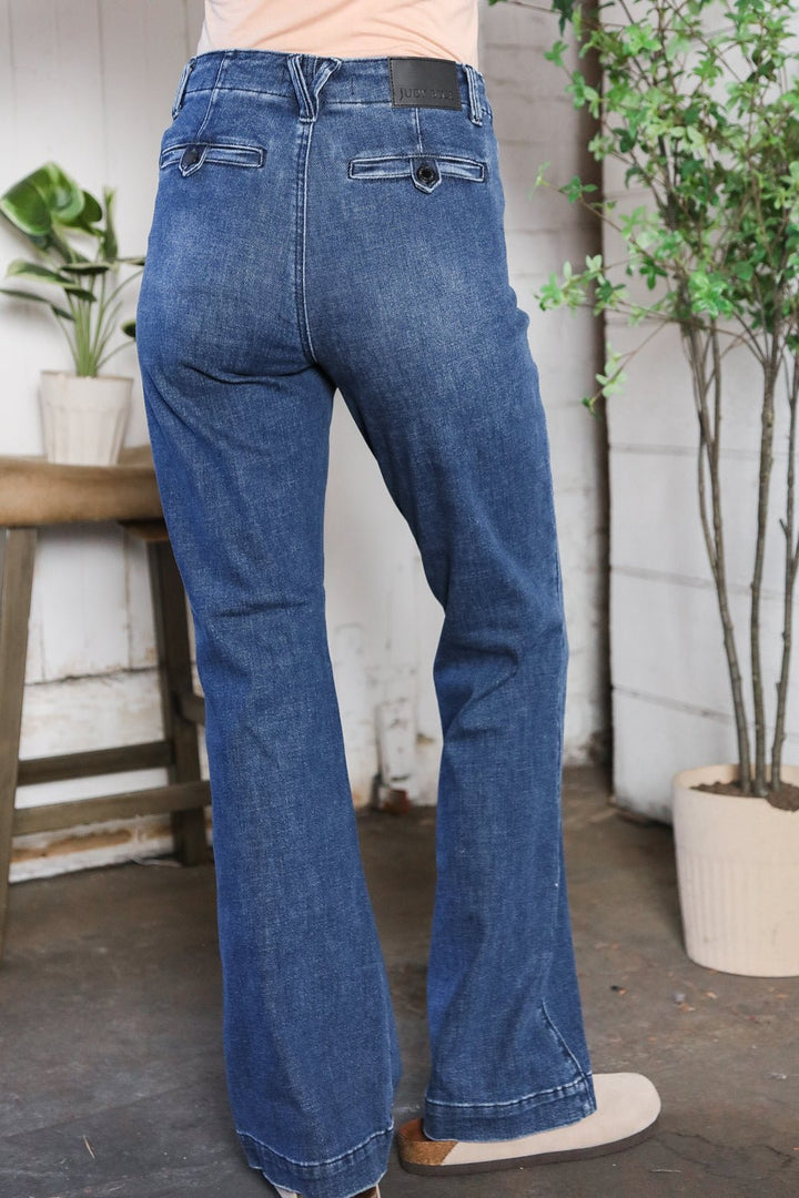 Trouser Bootcut Stretch Denim Jeans - Nikki &amp; Co. Boutique
