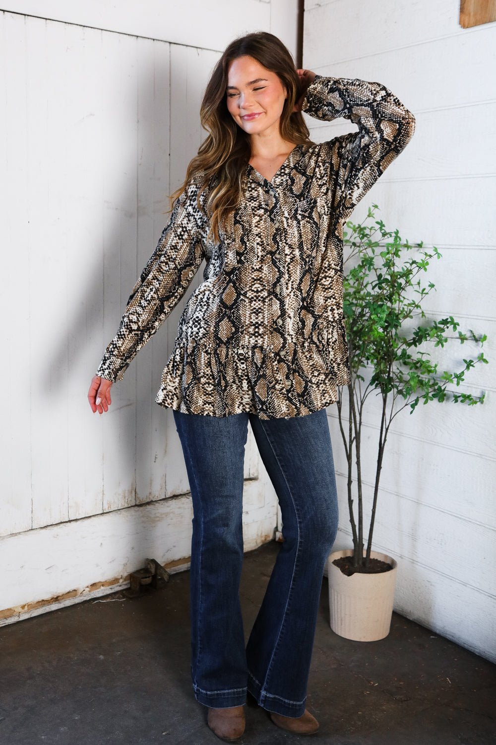 Follow Your Instincts Button Down Blouse - Nikki &amp; Co. Boutique