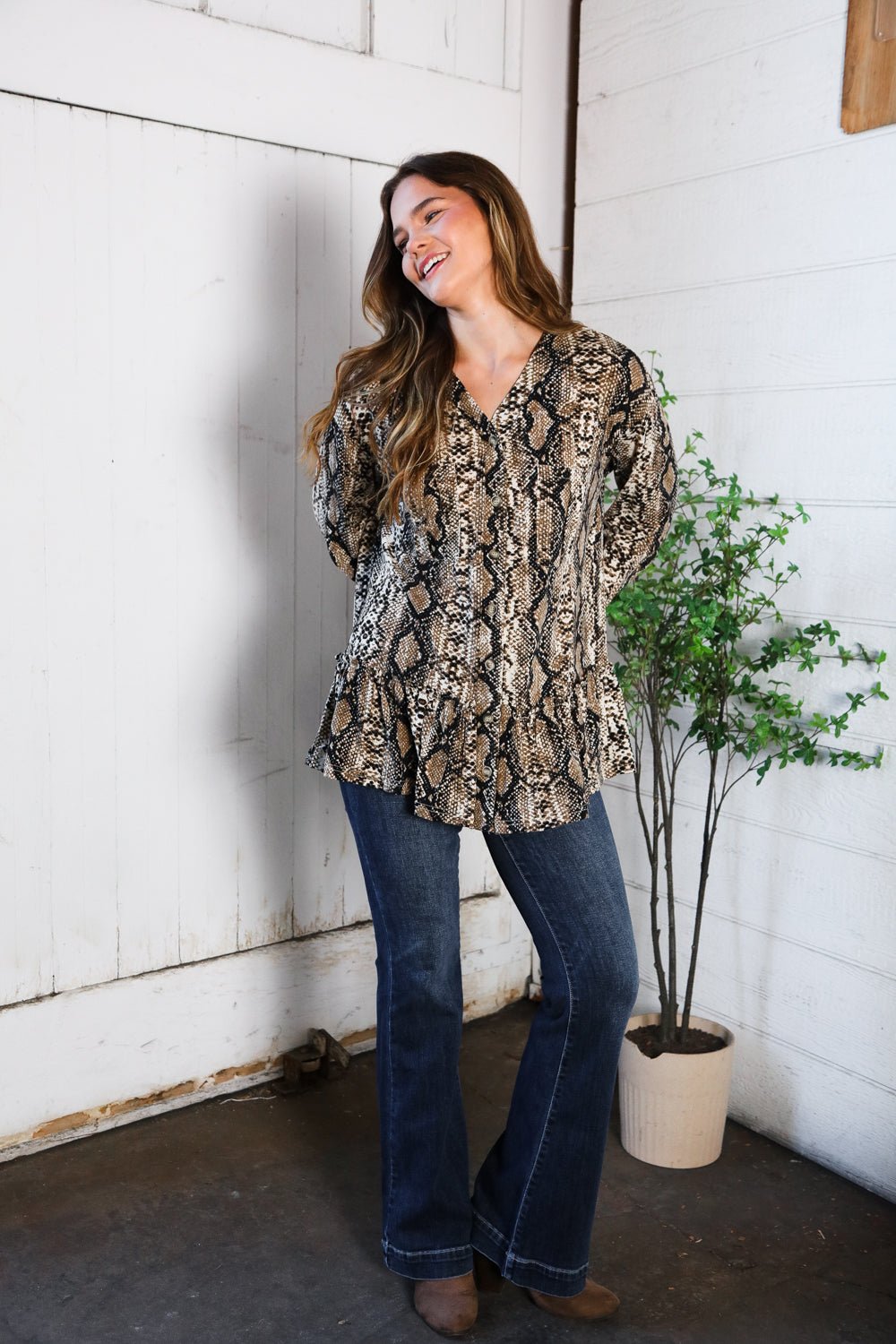 Follow Your Instincts Button Down Blouse - Nikki &amp; Co. Boutique