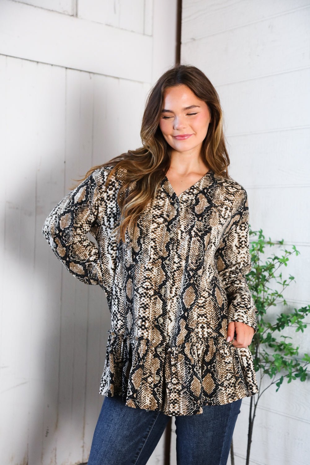 Follow Your Instincts Button Down Blouse - Nikki &amp; Co. Boutique