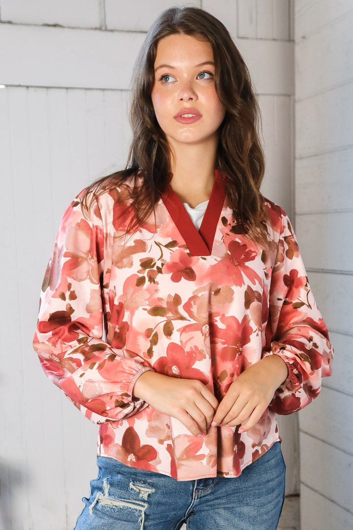 On Blossom Lane Floral Blouse - Nikki &amp; Co. Boutique