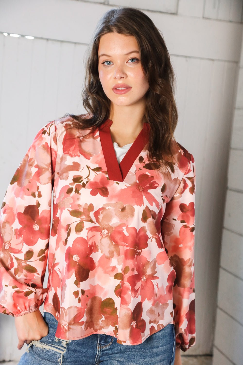 On Blossom Lane Floral Blouse - Nikki &amp; Co. Boutique