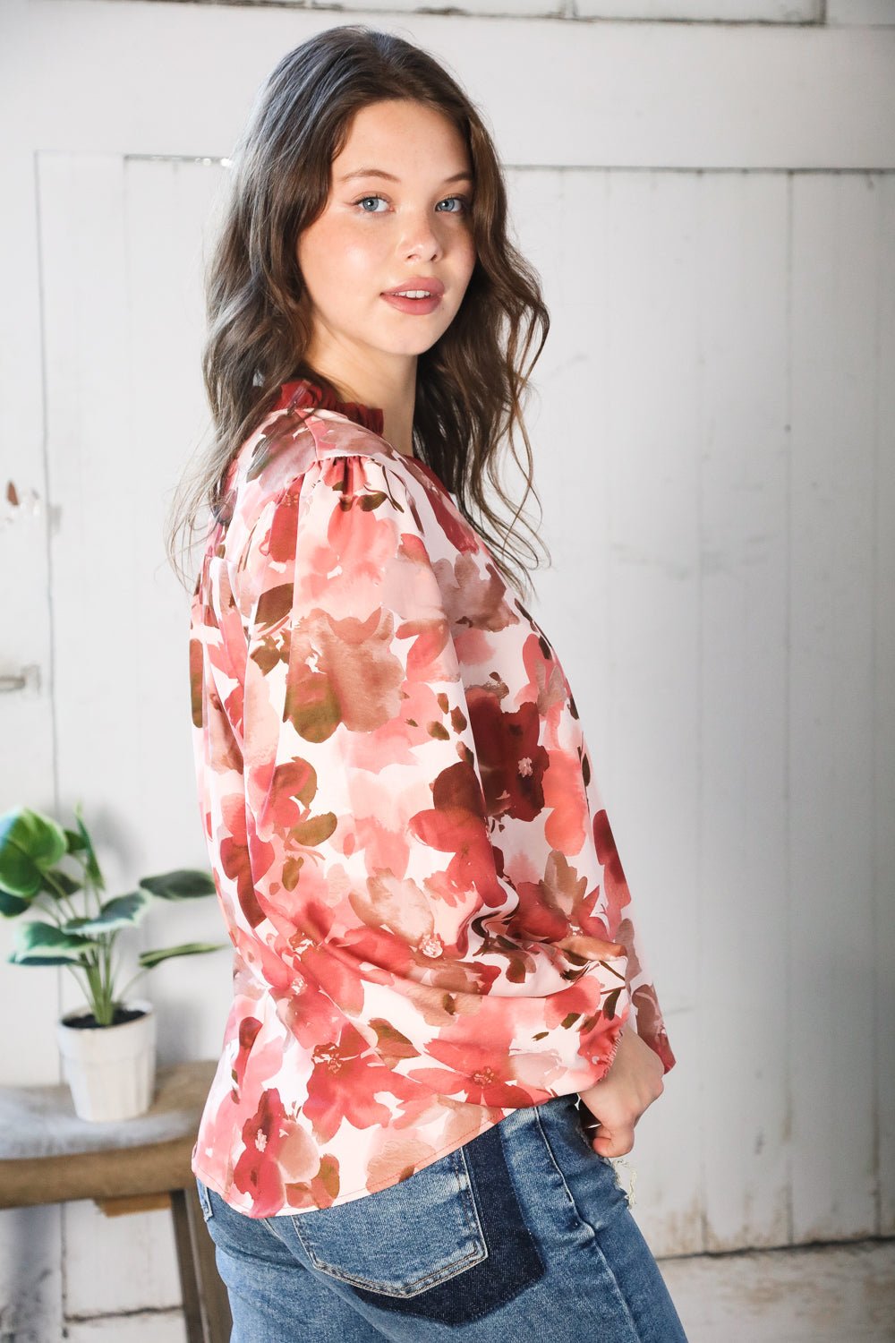 On Blossom Lane Floral Blouse - Nikki &amp; Co. Boutique