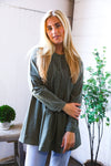 Read Between the Lines Olive Button Cotton Tunic - Nikki and Co Boutique