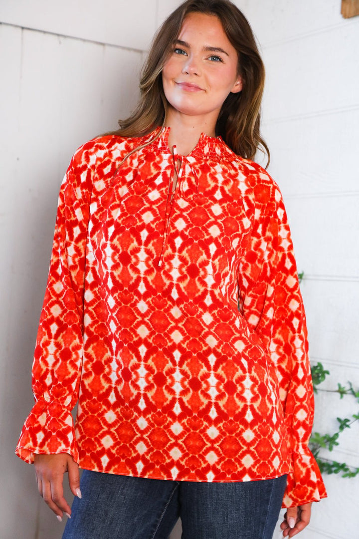 Red Hot Ruffles Woven Blouse | Nikki &amp; Co. Boutique