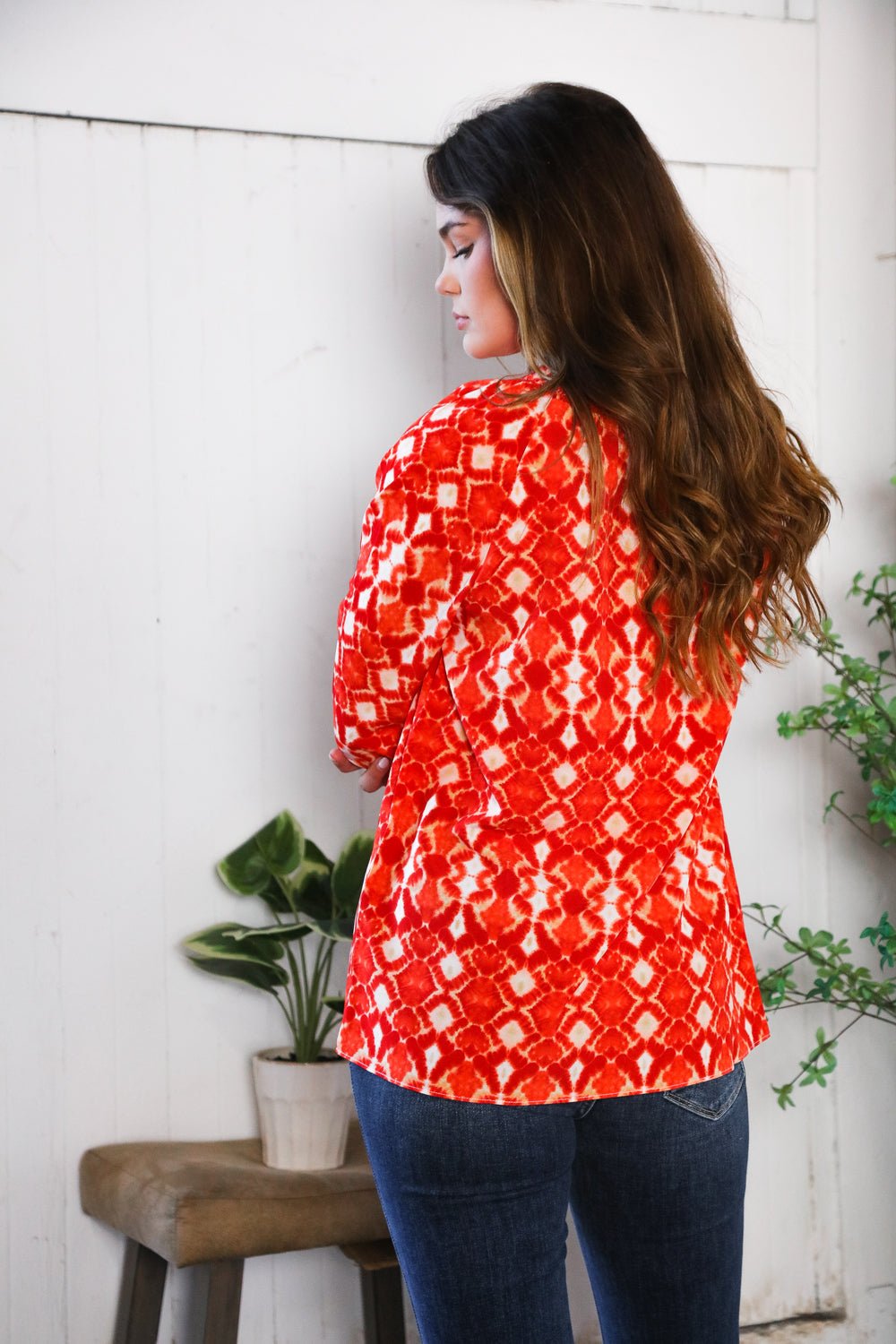 Red Hot Ruffles Woven Blouse - Nikki and Co Boutique