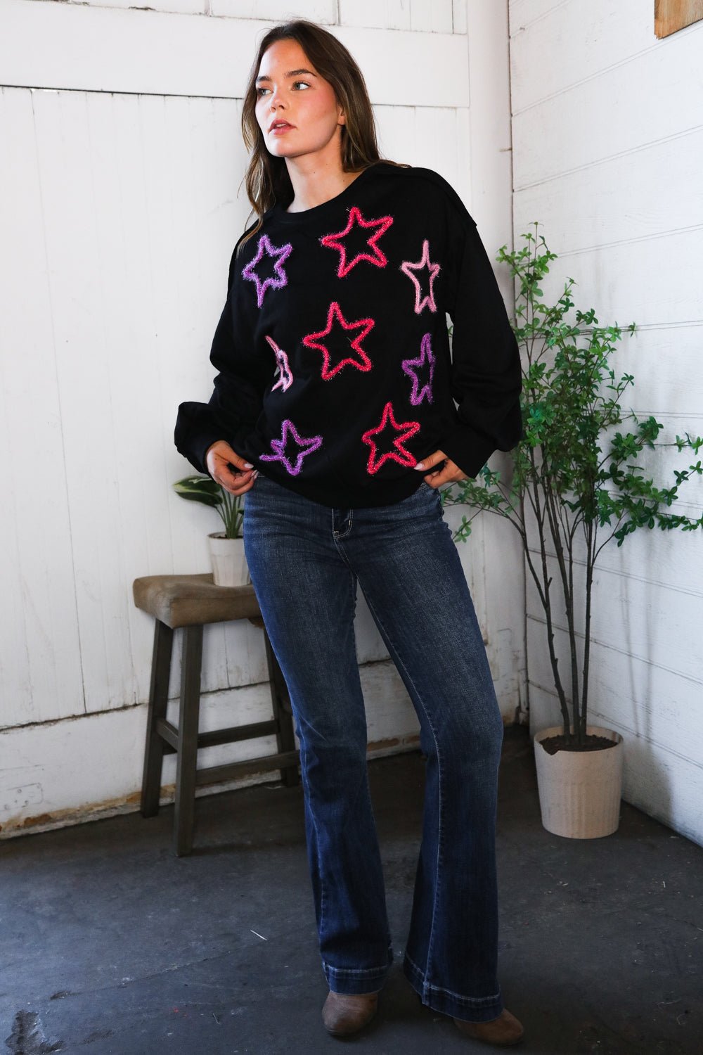 You Gave Me The Stars Cozy Sweater - Nikki and Co Boutique