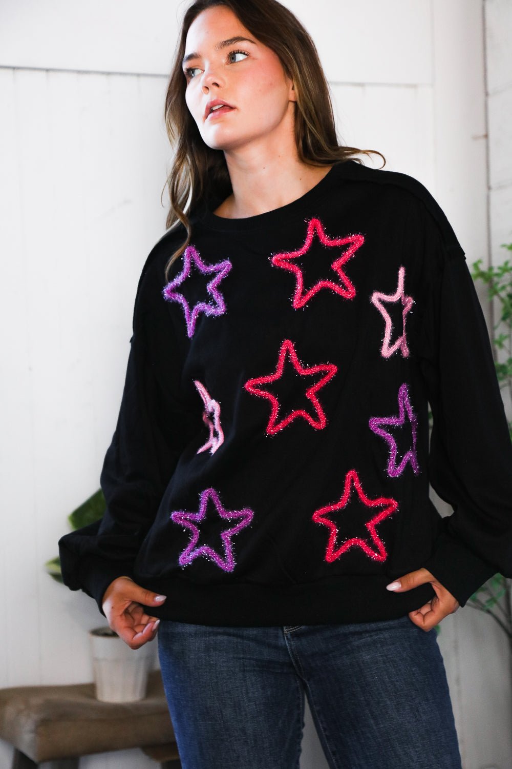 You Gave Me The Stars Cozy Sweater - Nikki and Co Boutique
