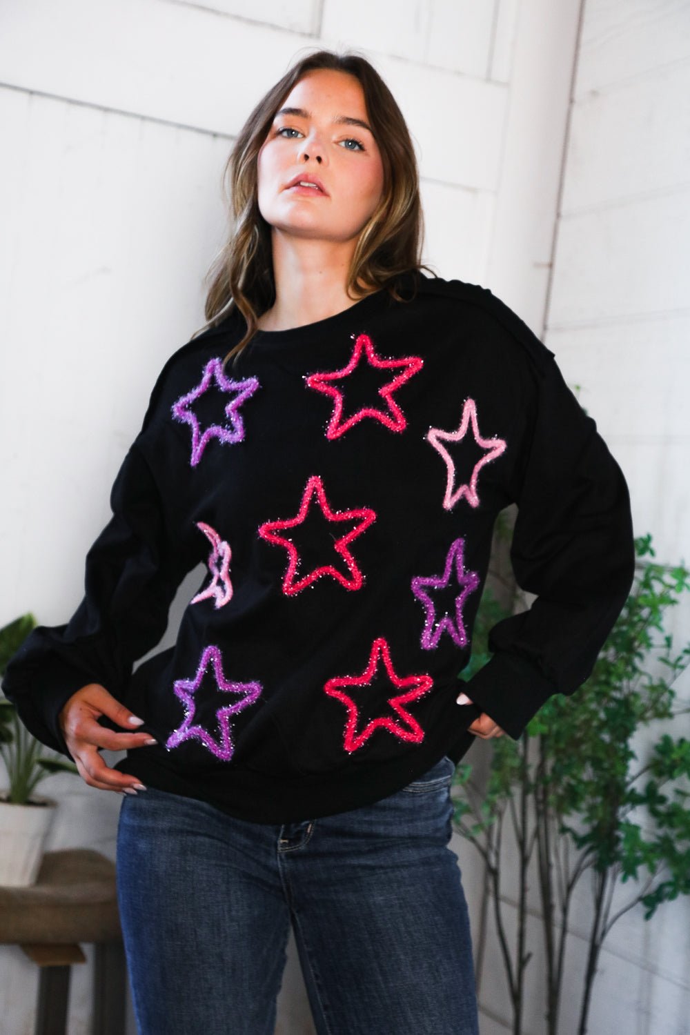 You Gave Me The Stars Cozy Sweater - Nikki and Co Boutique