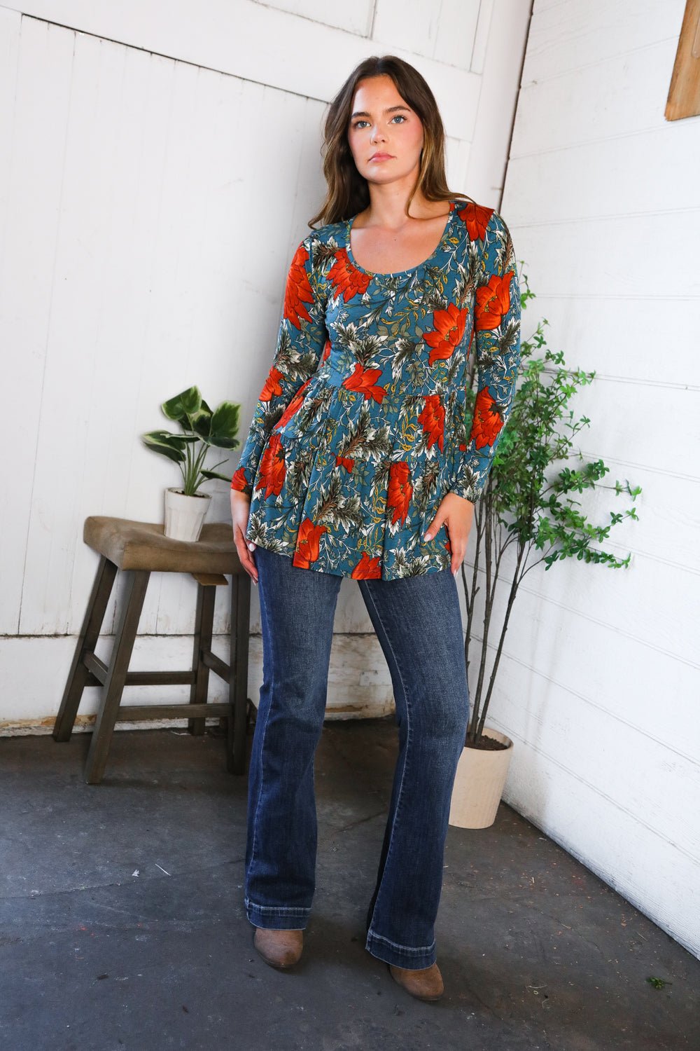 The Scarlet Fields Babydoll Blouse | Nikki &amp; Co. Boutique