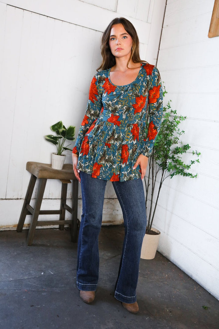 The Scarlet Fields Babydoll Blouse | Nikki &amp; Co. Boutique