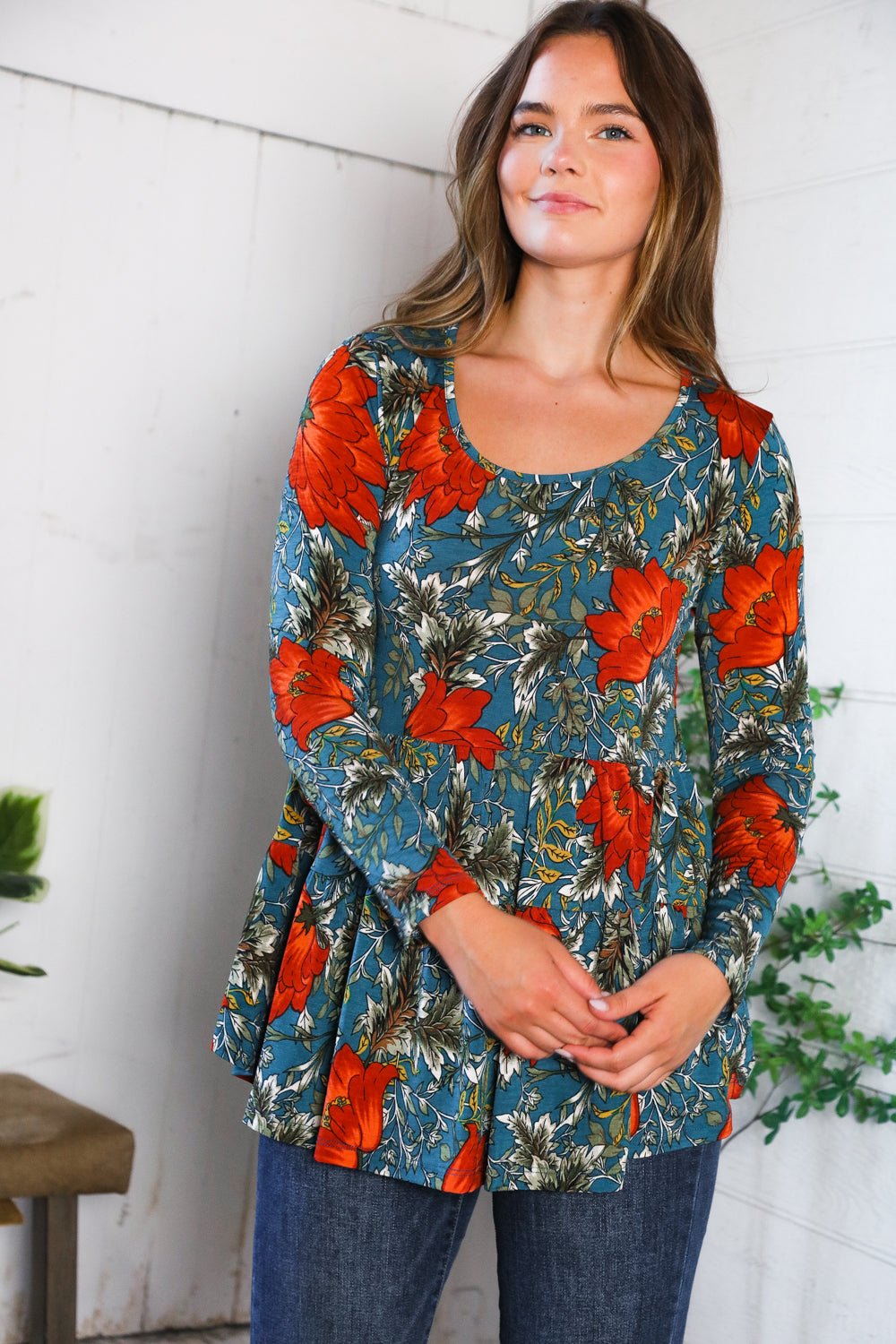The Scarlet Fields Babydoll Blouse | Nikki &amp; Co. Boutique