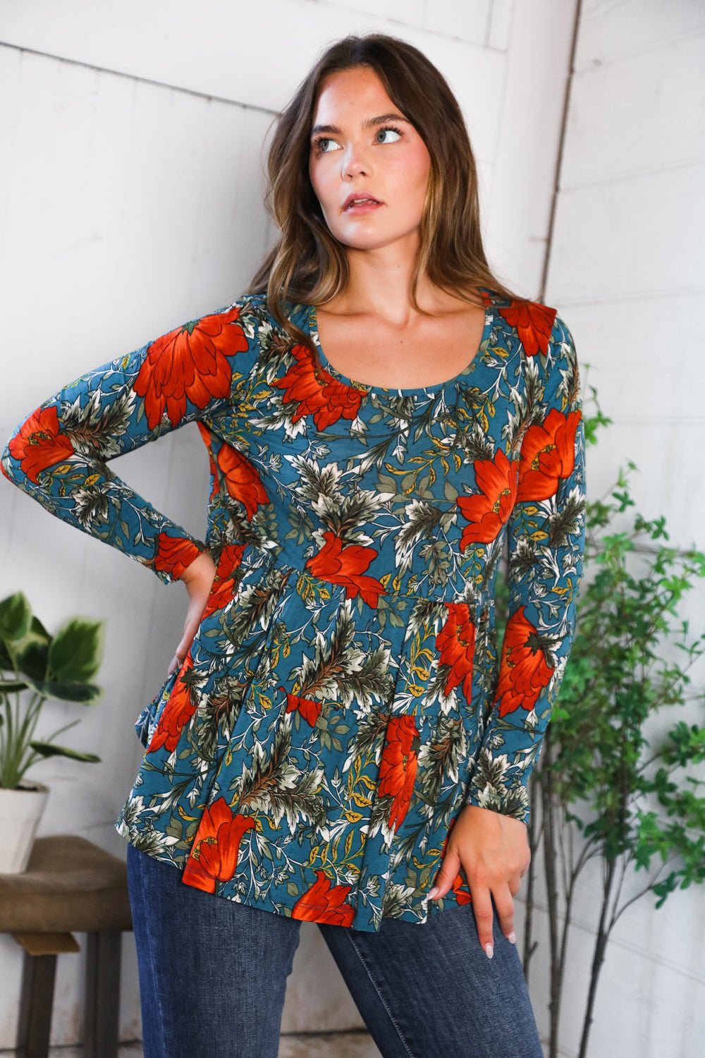 The Scarlet Fields Babydoll Blouse | Nikki &amp; Co. Boutique