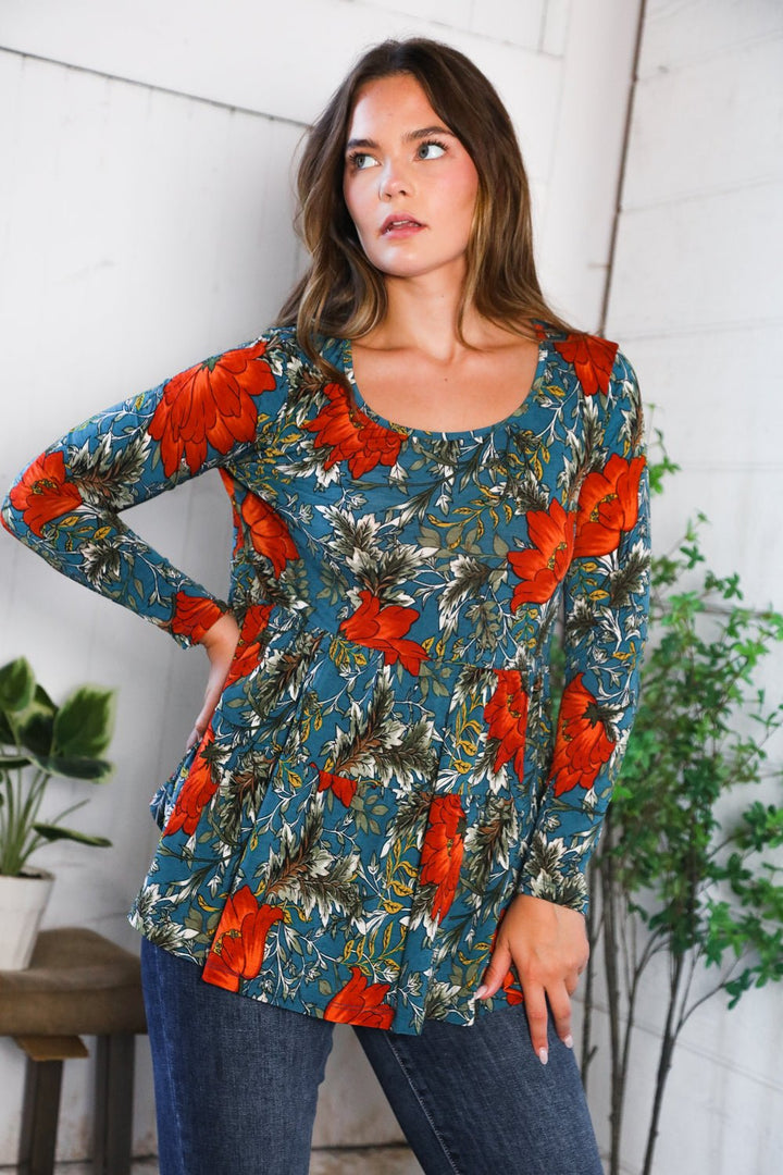 The Scarlet Fields Babydoll Blouse | Nikki &amp; Co. Boutique