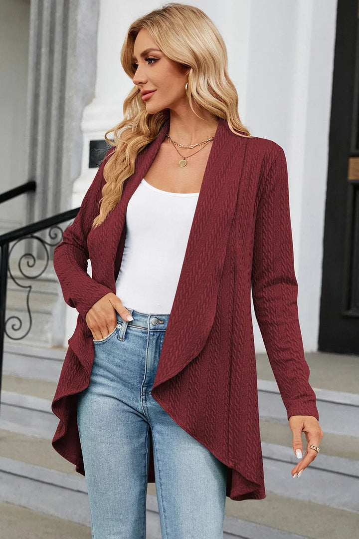 Open Front Long Sleeve Cardigan | Nikki &amp; Co. Boutique