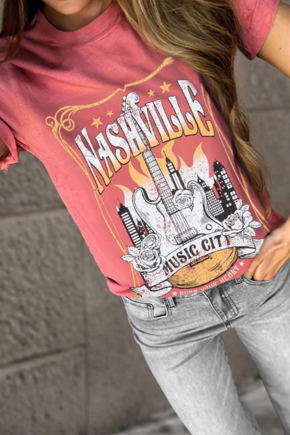Mineral Nashville Music City Graphic Retro T-Shirt - Nikki &amp; Co. Boutique