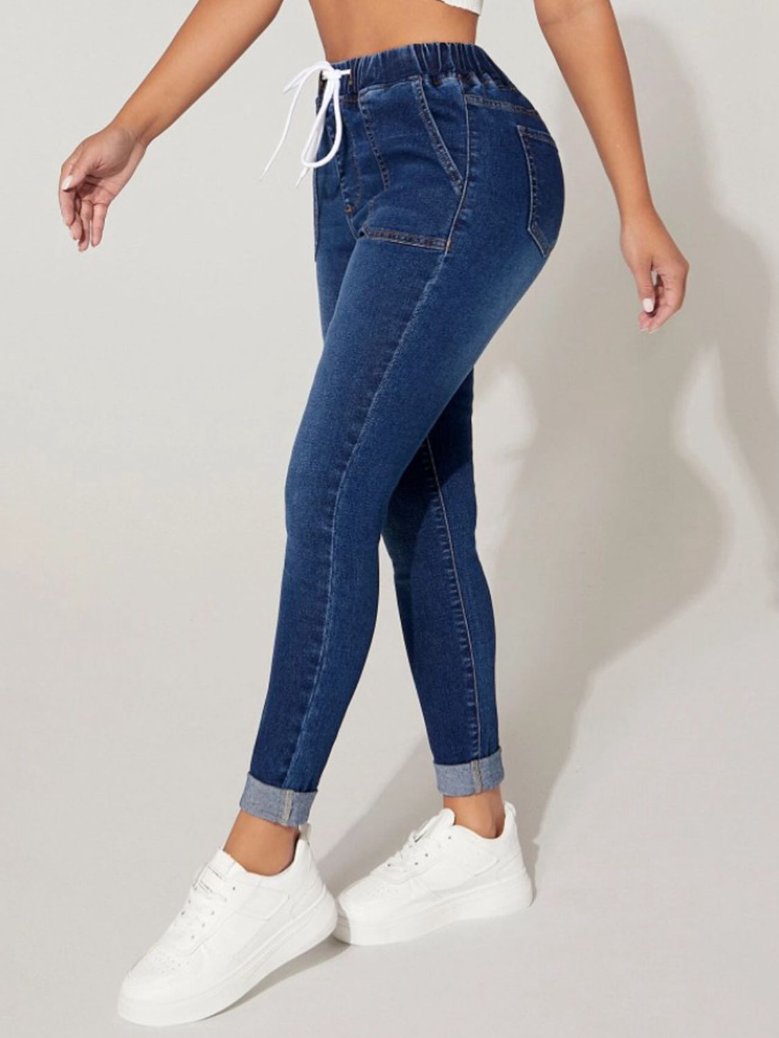 Drawstring Cropped Jeans in Pennsylvania