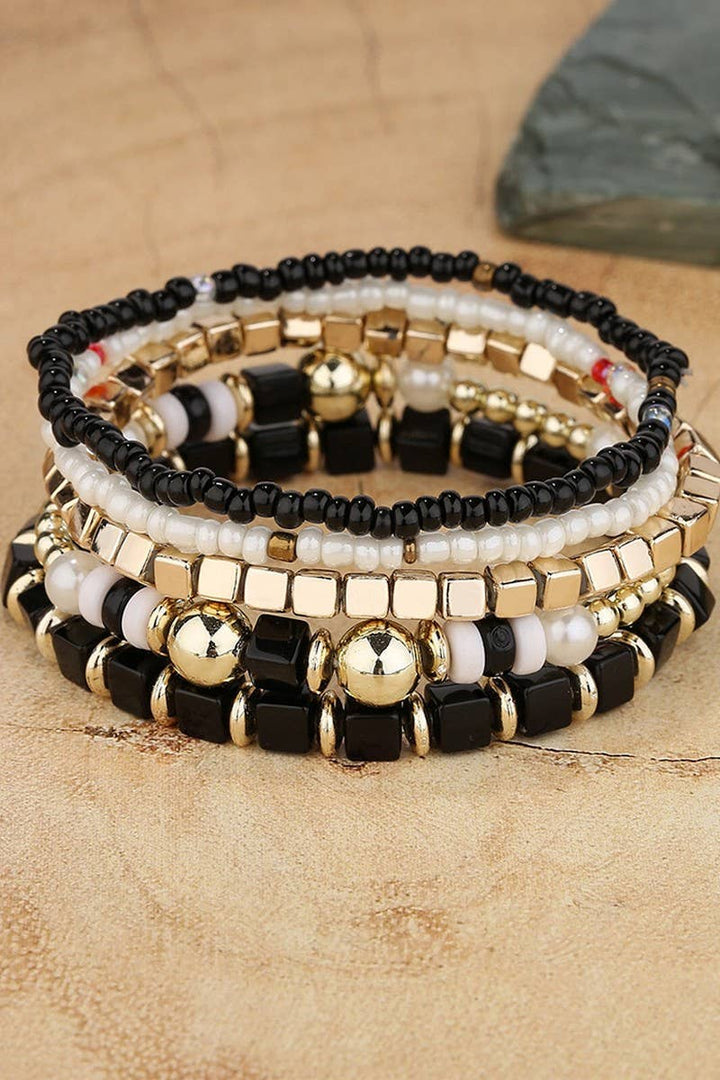 Crystal Beaded Bracelet Stack | 3 Colors - Nikki &amp; Co. Boutique
