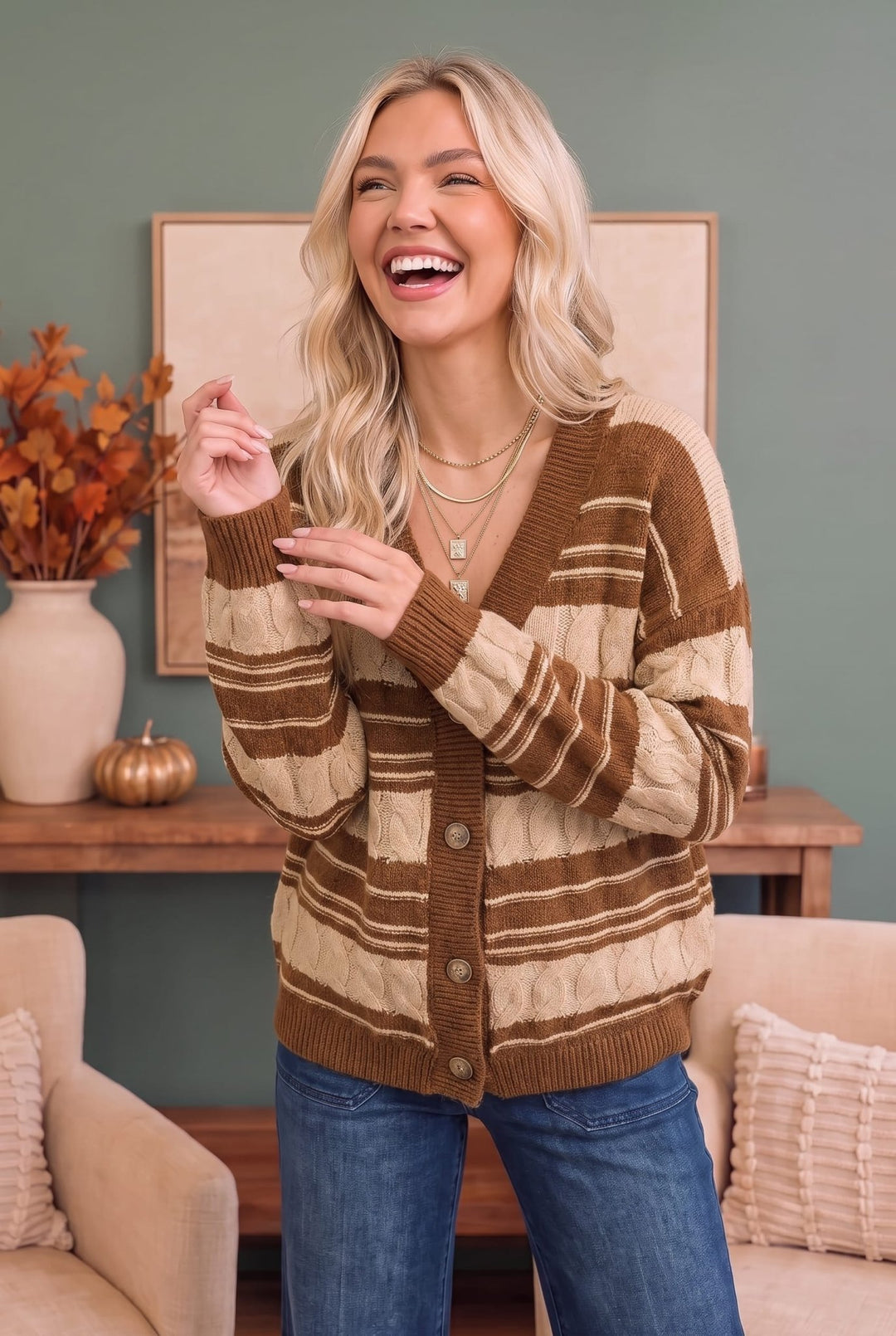 Stripe a Pose Knit Cardigan - Nikki &amp; Co. Boutique