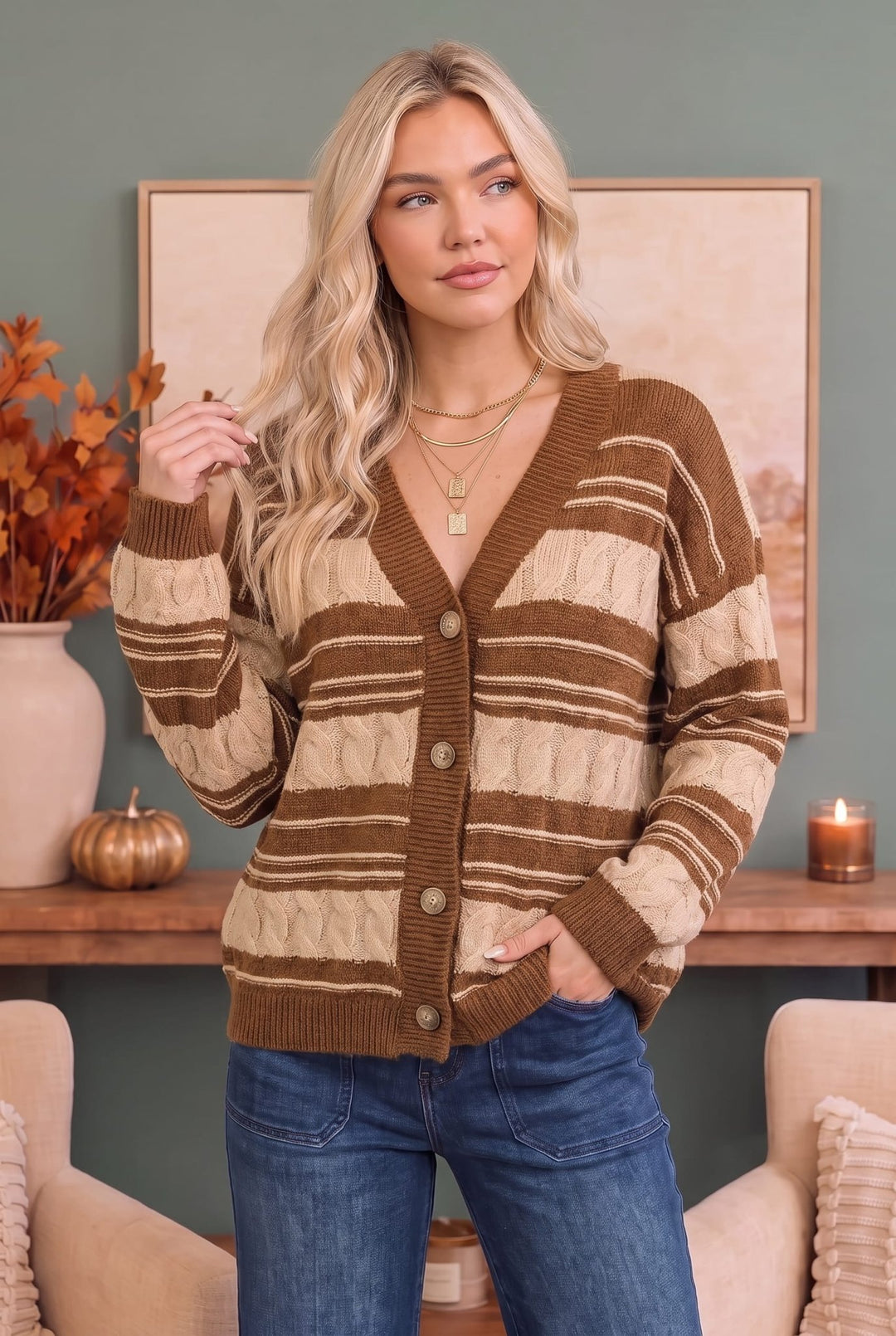 Stripe a Pose Knit Cardigan - Nikki &amp; Co. Boutique