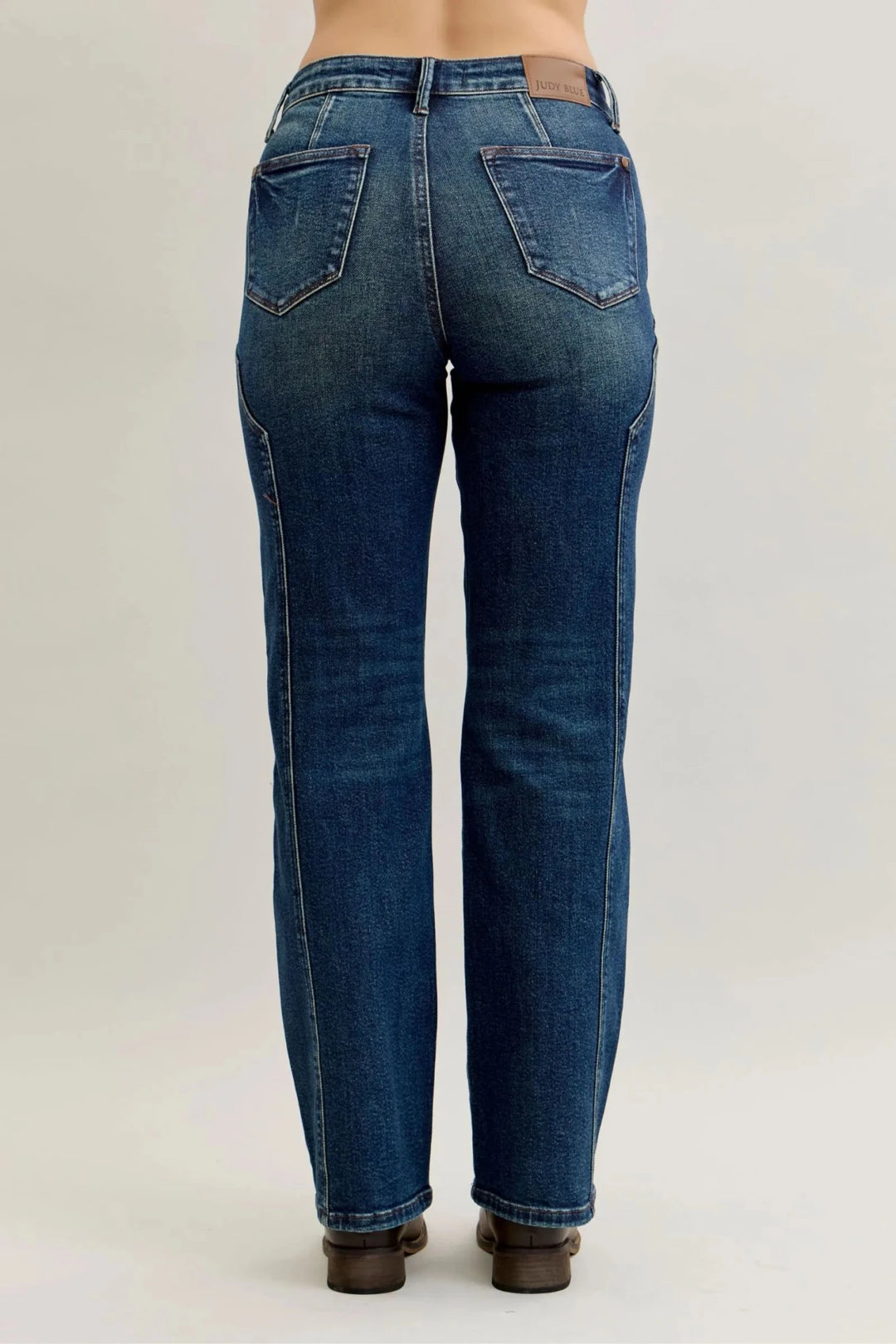 Judy Blue Full Size Seam Detail Straight Leg Jeans Plus Size - Nikki &amp; Co. Boutique