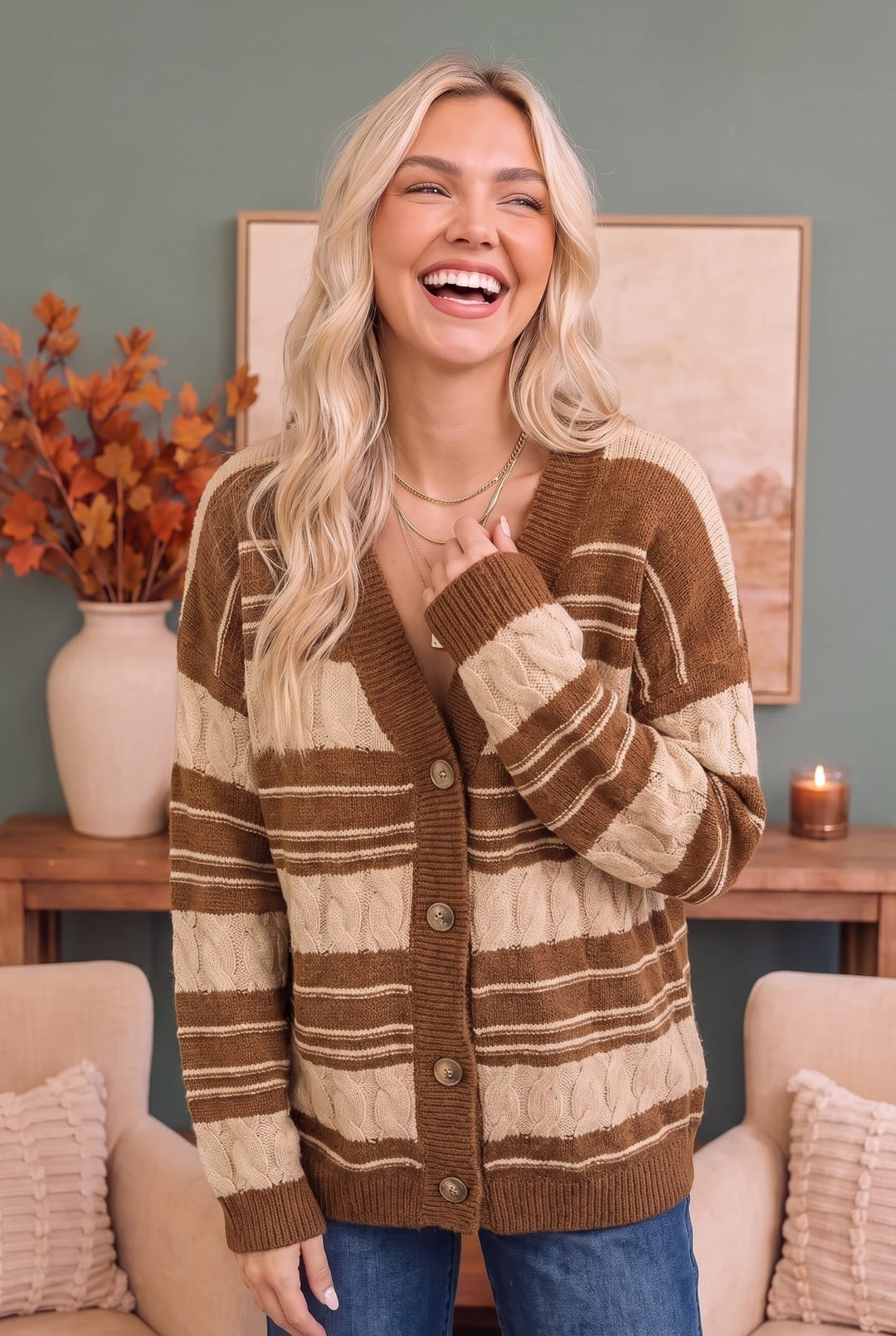 Stripe a Pose Knit Cardigan - Nikki &amp; Co. Boutique
