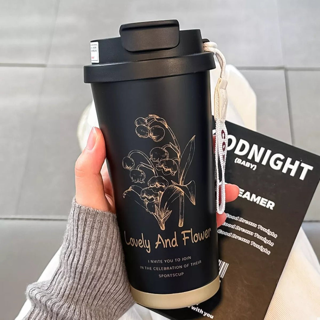 Lovely and Flower Aesthetic Tumbler with Straw | Nikki &amp; Co. Boutique