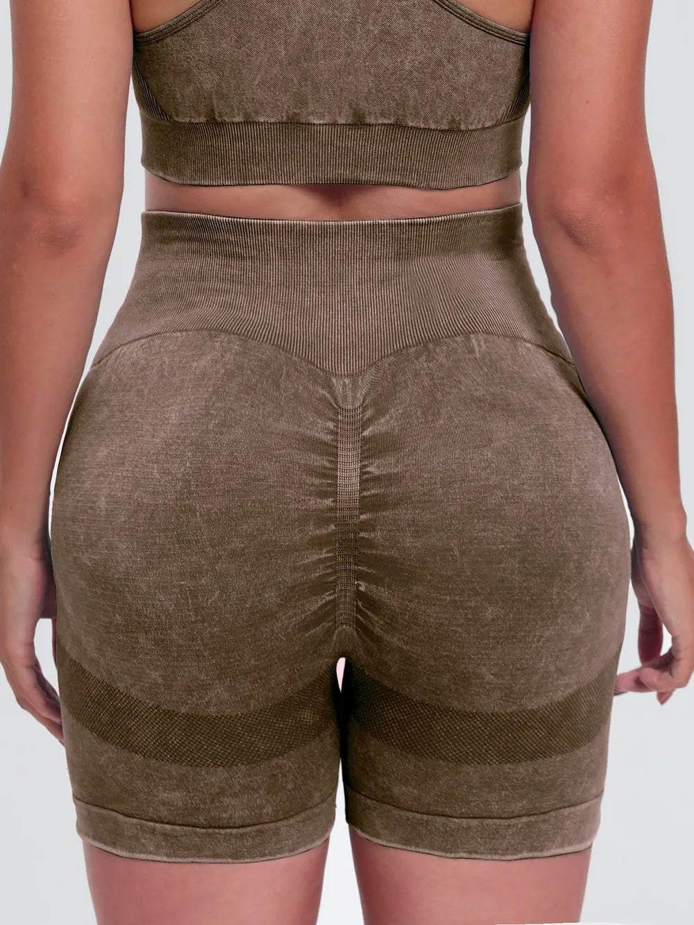 Washed High Waist Active Shorts - Nikki and Co Boutique