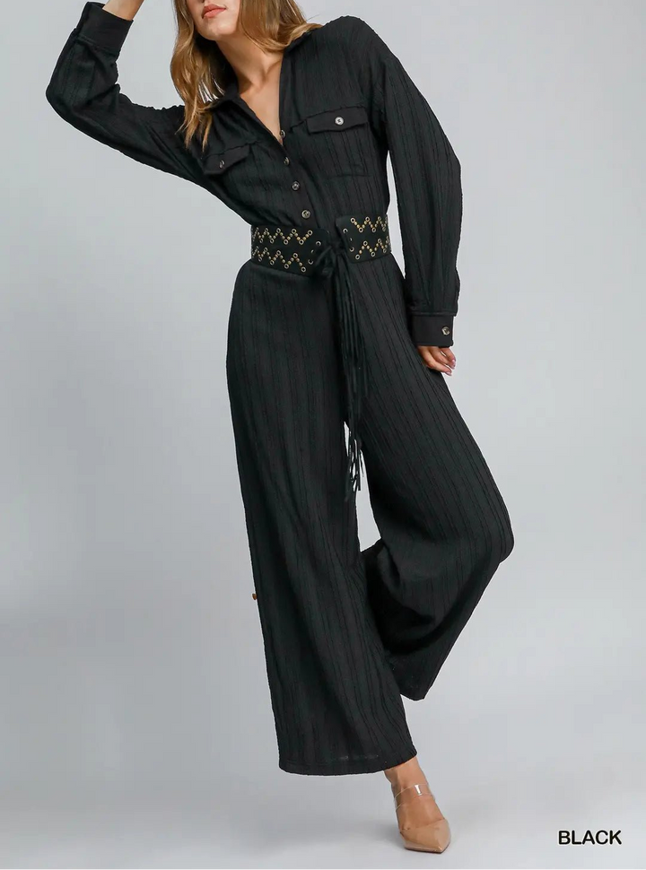 Textured Knit Jumpsuit (NP) - Color options! | Nikki &amp; Co. Boutique