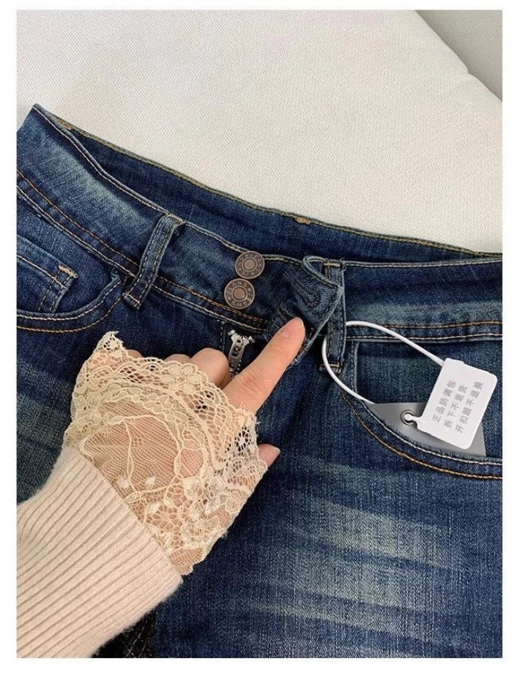 Retro Low Waist Deep Blue Denim Shorts Women Summer Sexy All Match Jean Shorts Pants  Girl Hot Vintage Streewear Bottoms