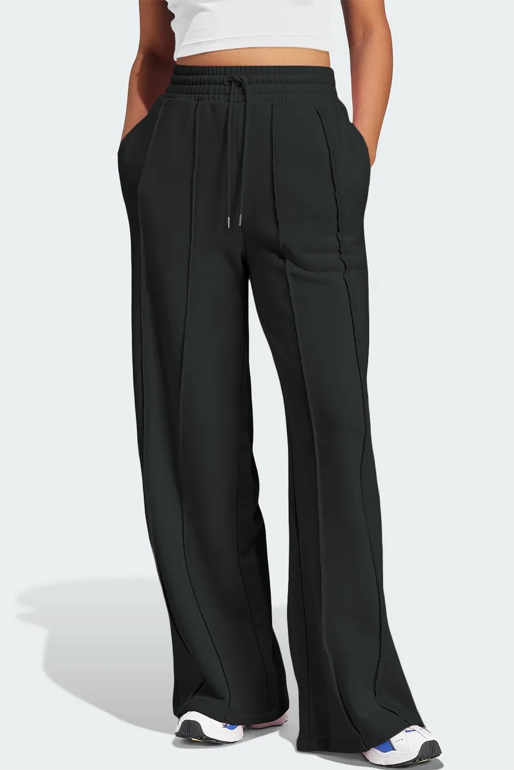 Drawstring Wide Leg Active Pants | Nikki &amp; Co. Boutique