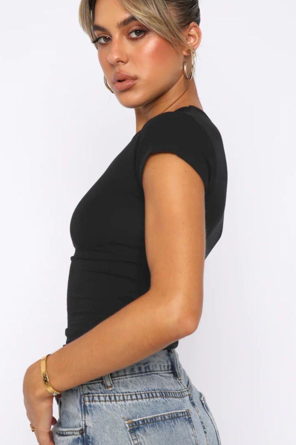 Crewneck Short Sleeve Tee - Nikki and Co Boutique